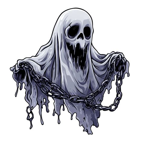 Dibujos Animados De Halloween Fantasma Espeluznante Vector Premium