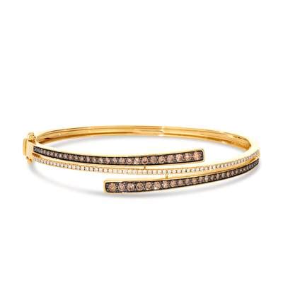 K Honey Gold Bangle Chocolate Diamonds Cts Nude Diamonds