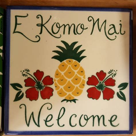 Ceramic Tiles E Komo Mai Welcome By Banana Patch Studios By Banana