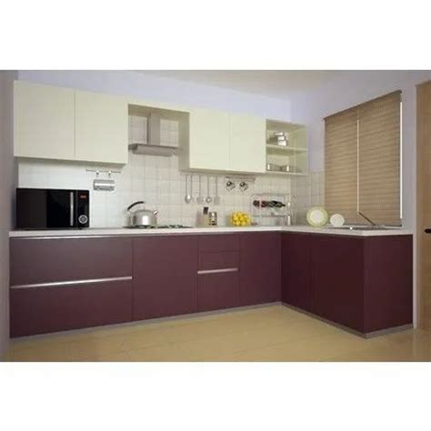 L Shape Plywood Modular Kitchen At Rs 200 Square Feet Bhopal ID