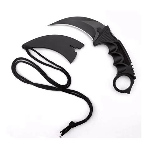 Faca Canivete Curvado Oxidado Bainha Modelo Karambit Preto Shopee