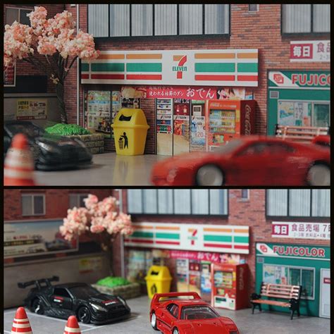 1/64 Diorama Scale City Street Scene Parking Lot Model DIY Car ...