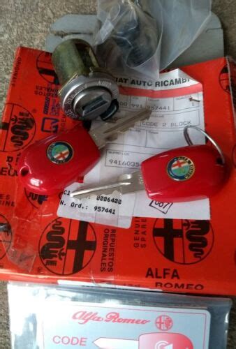 Alfa Romeo Genuine Nos Ignition Lock Set Code Card Early Model