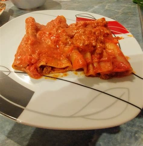 Cannelloni mit Tomaten Hackfleisch Füllung von Sonja Chefkoch de