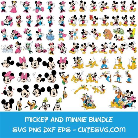 Mickey Mouse Bundle Svg Minnie Mouse Svg Disney Svg