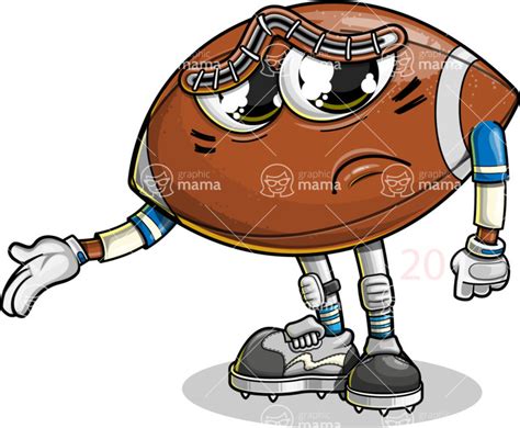 Football Cartoon Character Set Sorry GraphicMama