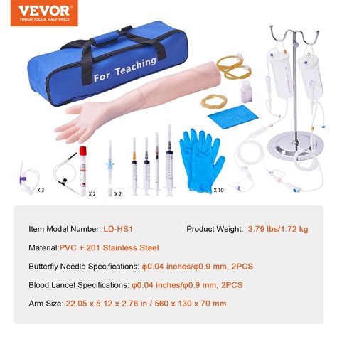 Vevor Phlebotomy Practice Kit High Simulation Iv Venipuncture Training