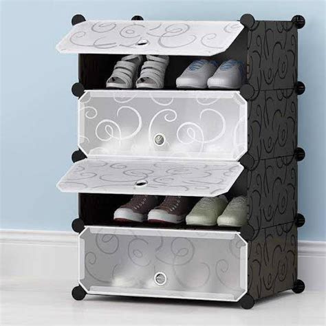 Large Shoe Racks With Doors, Shoe Organisers, Multipurpose Racks (4 ...