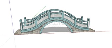 中式景观拱桥su模型景观建筑土木在线