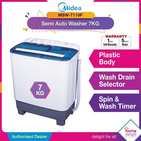 Midea Semi Auto Washing Machine Kg Msw P Shopee Malaysia