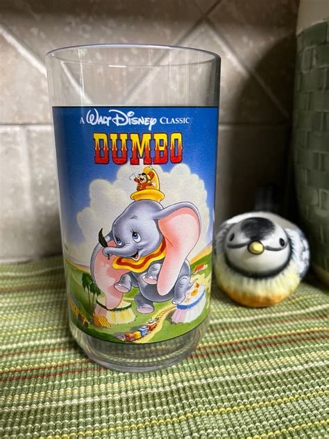 Vintage Burger King Walt Disney Classic Dumbo Glass Plastic Etsy