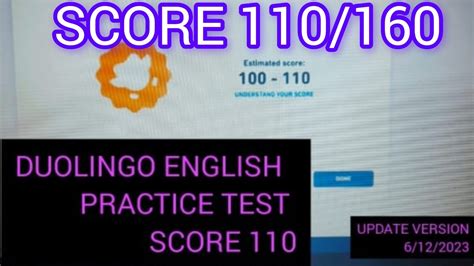 Update Version Full Duolingo English Practice Test Test