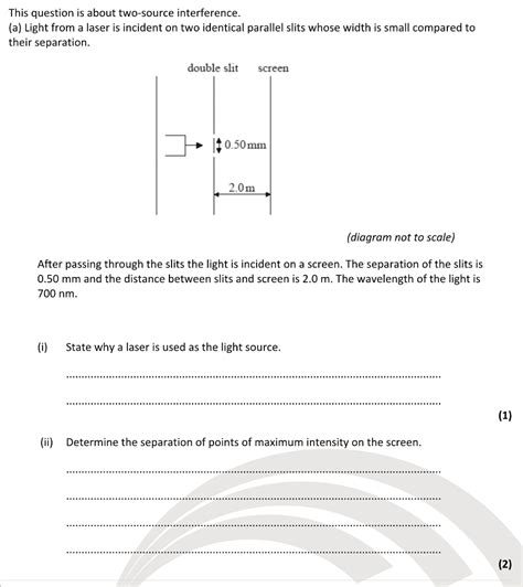 SOLVED This Question Is About Two Source Interference A Light From A