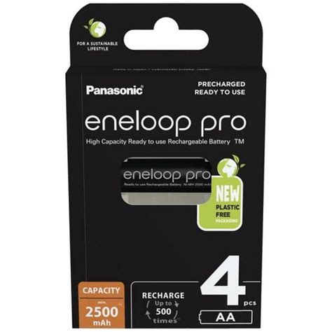 Pile Rechargeable Lr6 Aa Nimh Panasonic Eneloop Pro Hr06 2500 Mah 1 2