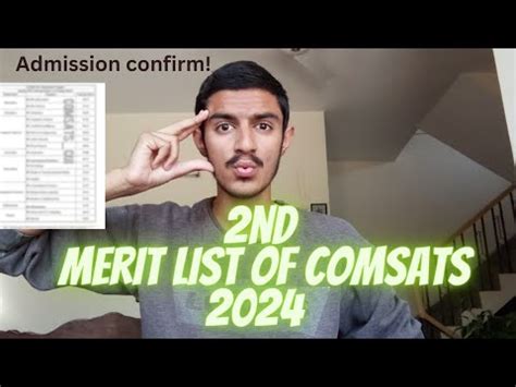 Nd Merit List Of Comsats Life At Comsats University Islamabad