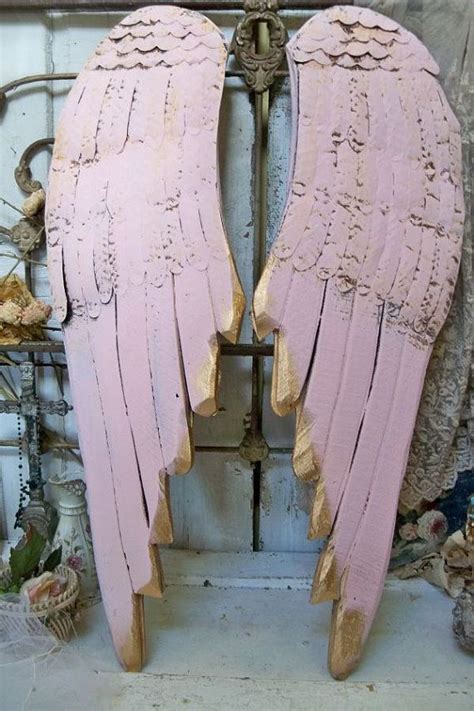 Pin By Beth Veazy On Sculptor Pink Wall Decor Vintage Angel Wings Wings