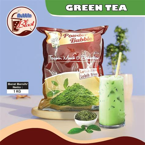 Jual Bubuk GREEN TEA 1 KG Mix Creamer Gula Bubuk Minuman Rasa Teh