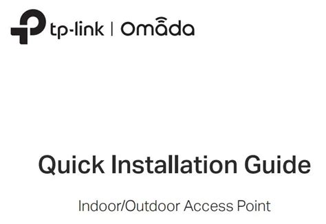 tp-link EAP211-Bridge Indoor Outdoor Access Point Installation Guide