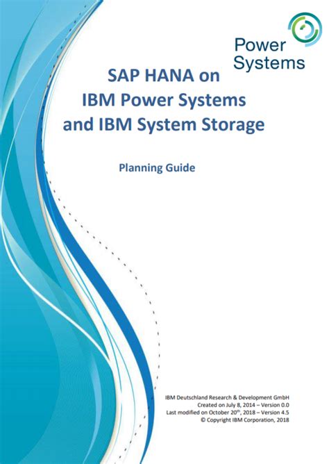 Sap Hana On Ibm Power Systems And Ibm System Storage Guides