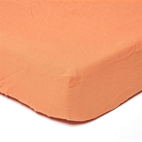 Burnt Orange Linen Deep Fitted Sheet