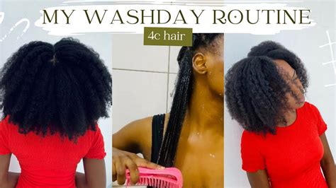 My Healthy Washday Routine On 4c Hair Youtube