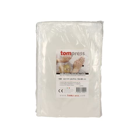 Sacs sous vide et cuisson 12x20 cm gaufrés Tom Press par 100