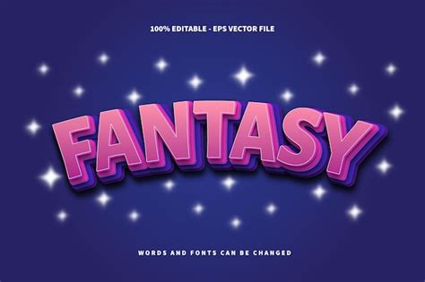 Premium Vector Fantasy Editable Text Effect Emboss Cartoon Style