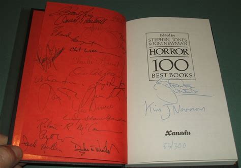 Horror 100 Best Books Signed Limited Edition #83 of 300 by Stephen ...