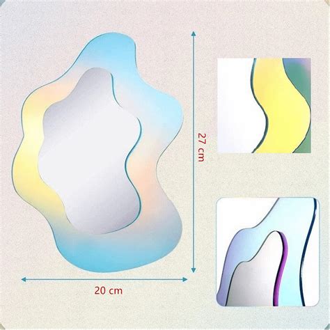 Ondul Acrylique Miroir Arc En Ciel Irr Gulier Esth Tique Miroir De