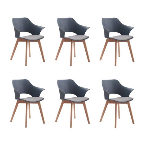 BenyLed Lot de 6 chaises de Salle à Manger avec Revêtement en Tissu