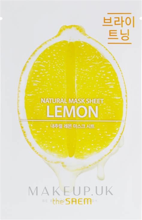 Facial Lemon Sheet Mask The Saem Natural Lemon Mask Sheet Makeup Uk