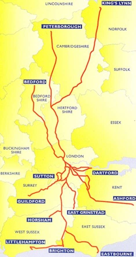 Thameslink Railway Map