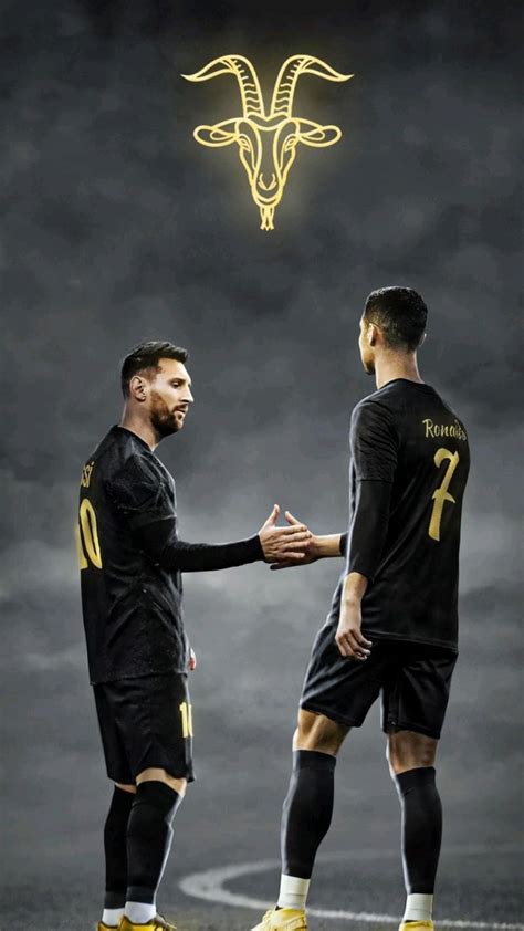 Wallpaper Cr7 And Messi The Last Dance 👑🐐🇵🇹🤝👑🐐🇦🇷 Messi Vs Ronaldo