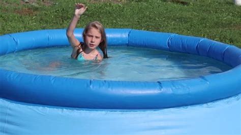 Natural Lighting Bright Sun Girl Swimsuit Stock Footage Video (100%