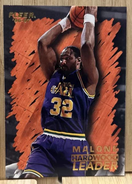 Fleer Basketball Karl Malone Hardwood Leaders Utah