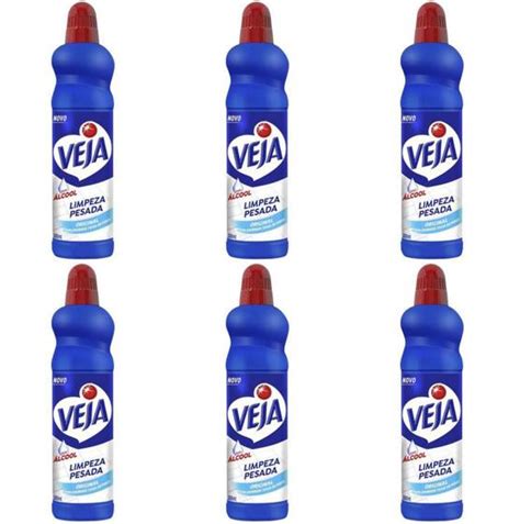 Veja Limpeza Pesada Álcool Kit c 6un 500ml de cada Kit Produtos