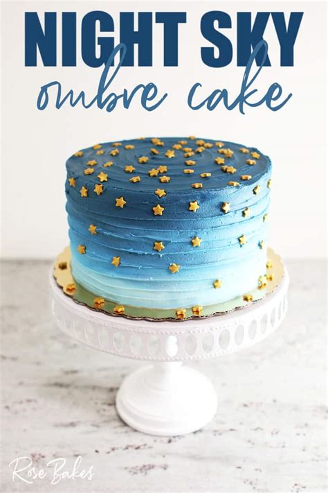 Night Sky Ombre Cake