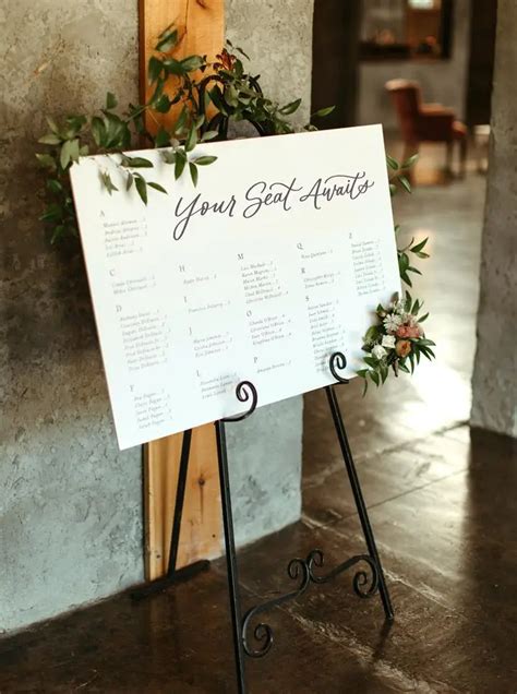 Seating Chart Custom Wedding Seating Chart Wedding Sign Template