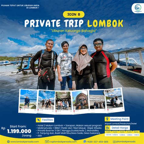 Paket Wisata Lombok 3 Hari 2 Malam Opsi A Lombok Persada