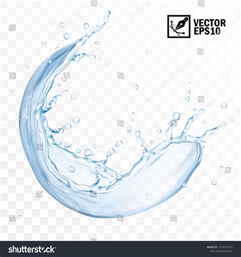 realistic transparent isolated vector circle splash stock vector