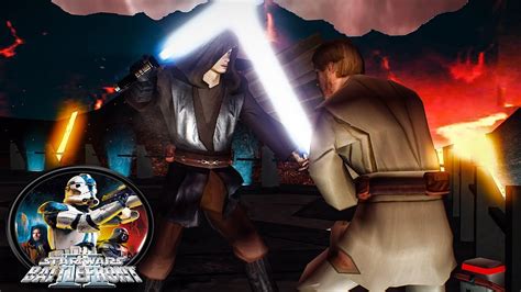 Obi Wan Vs Anakin Duel Mod Classic Swbf2 Battlefront 123 Mustafar Immortal Youtube