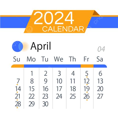 Linha Simples De Abril Do Calendário De 2024 Meses Png Dois Mil E