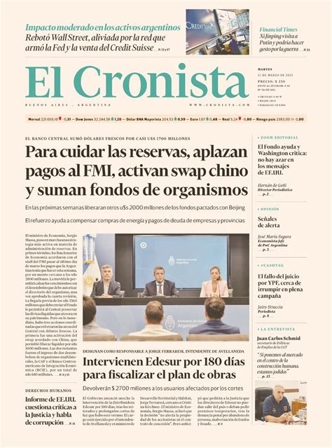 El Cronista On Twitter Le Nuestra Edici N Digital Del Https