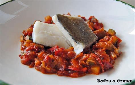 Bacalao Al Vapor Con Pisto Manchego Todos A Comer