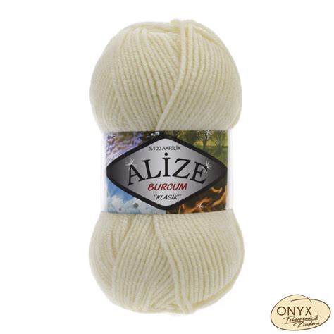 Alize Burcum Klasik 001 krém fonal - Onyx fehérnemű-rövidáru