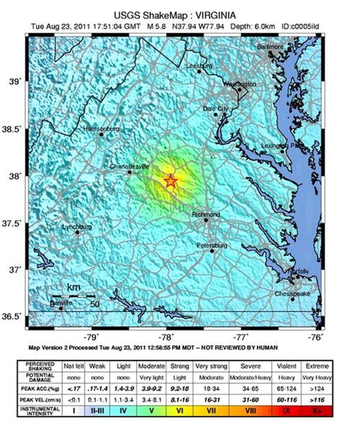 Earthquake Map - See Where The Earthquake In VA Hit Today | SMSEO