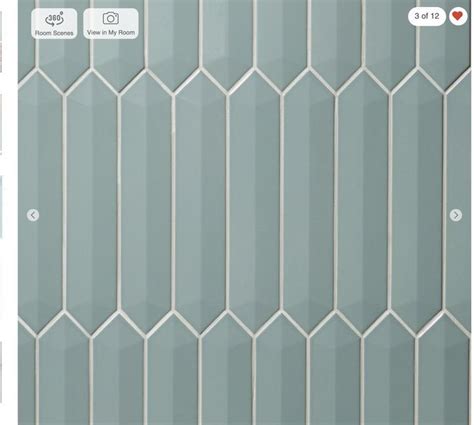 Kent Jade Green 3D 3x12 Contour Picket Polished Ceramic Wall Tile