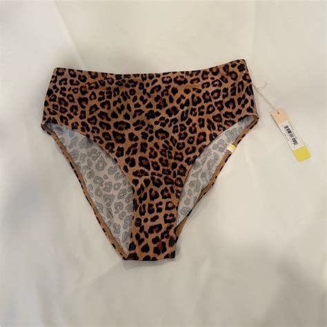 Summersalt Swim Summersalt Leopard Print Bikini Bottom High Rise High Leg Size Poshmark
