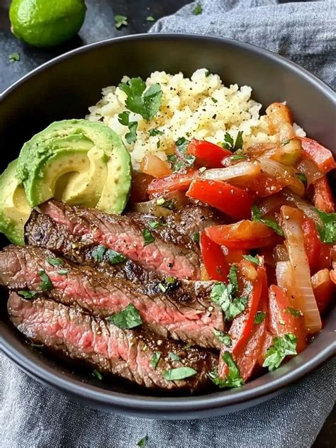 High Protein Steak Fajita Bowl