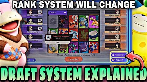 Upcoming New Draft System Explained Pokemon Unite New Draft System How